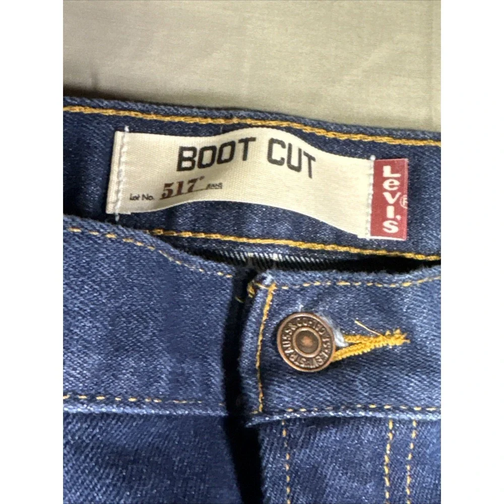 Levi's 517 Boot Cut Jeans 517 Dark wash Denim Men's 36 x 29 Y2K